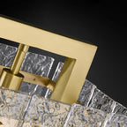 Modern Brass Pendant Light with Clear Glass Shade, Adjustable Height