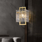 Modern Brass Pendant Light with Clear Glass Shade, Adjustable Height Main Product Image