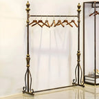 Modern Bronze Metal Hall Tree with Drawer and Coat Rack