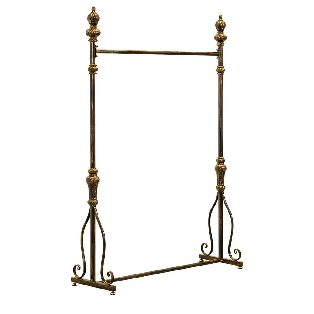 Modern Bronze Metal Hall Tree with Drawer and Coat Rack