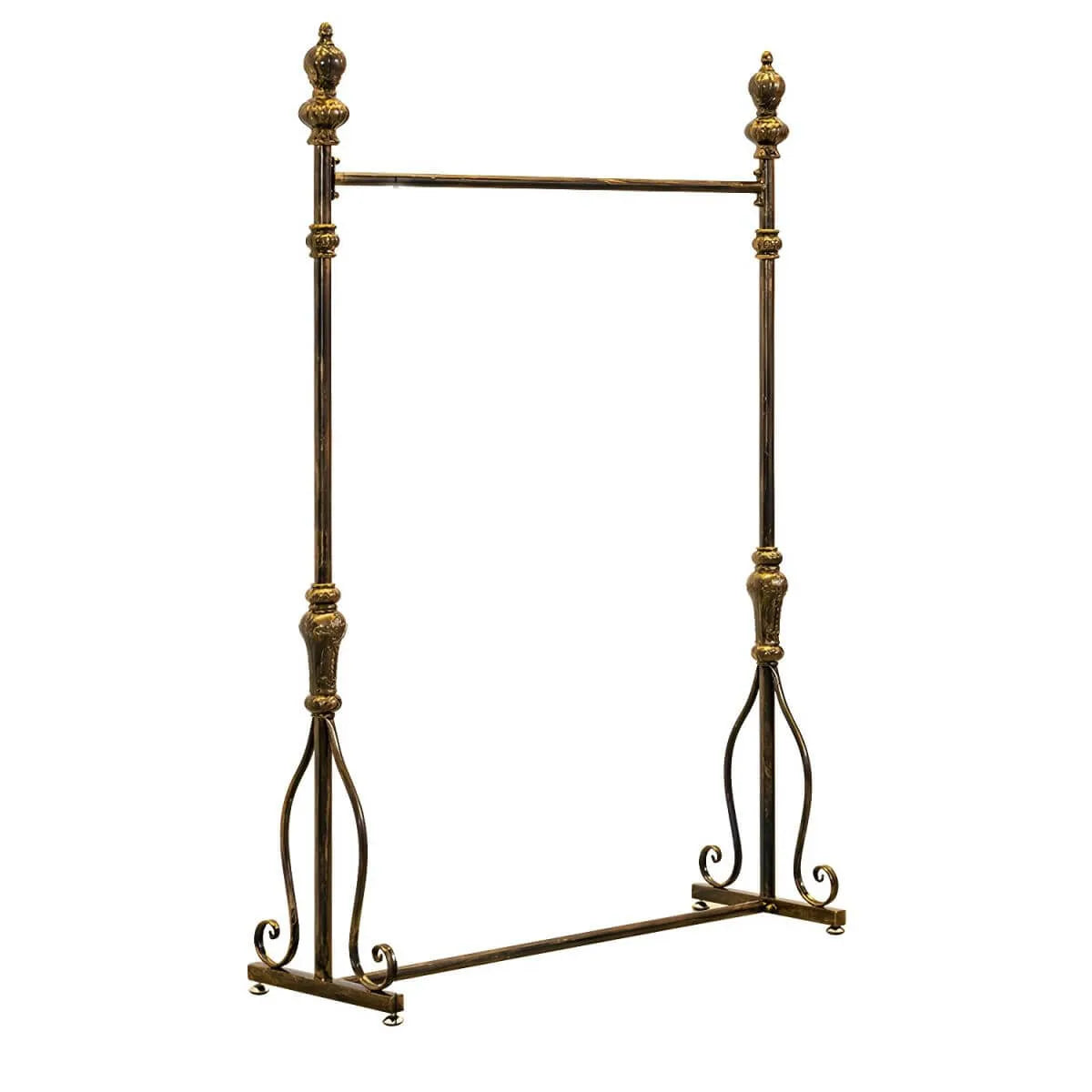 Modern Bronze Metal Hall Tree with Drawer and Coat Rack