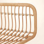 Modern Brown Wicker Rocking Chair with Upholstered Seat – With or Without Ottoman