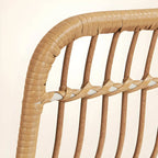 Modern Brown Wicker Rocking Chair with Upholstered Seat – With or Without Ottoman