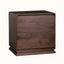 Modern Brown Wood Drawer Storage Nightstand with Two Drawers