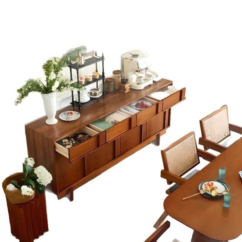 Modern Brown Wood Sideboard/Credenza - Multi-Size Options