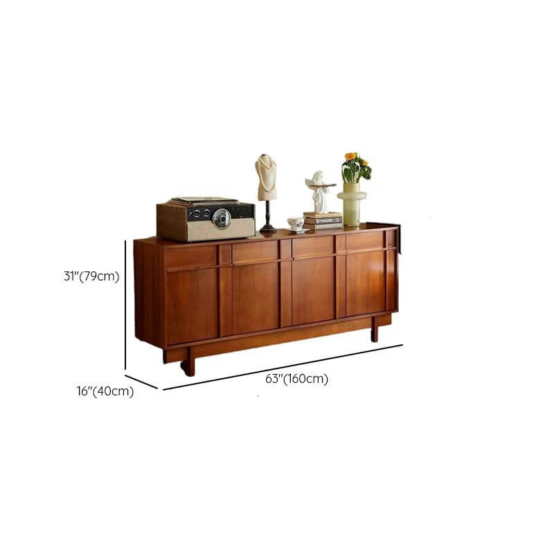 Modern Brown Wood Sideboard/Credenza - Multi-Size Options Dimensions