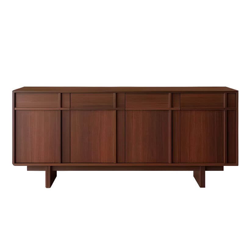 Modern Brown Wood Sideboard/Credenza - Versatile Storage Solutions