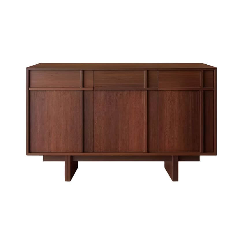 Modern Brown Wood Sideboard/Credenza - Versatile Storage Solutions