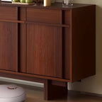 Modern Brown Wood Sideboard/Credenza - Versatile Storage Solutions