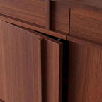 Modern Brown Wood Sideboard/Credenza - Versatile Storage Solutions
