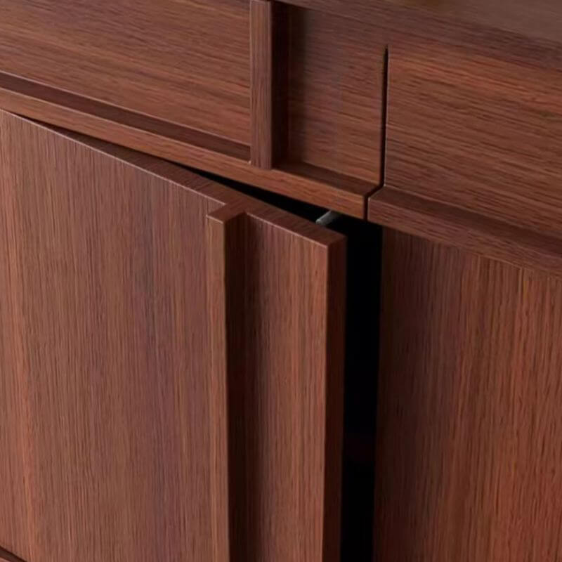 Modern Brown Wood Sideboard/Credenza - Versatile Storage Solutions