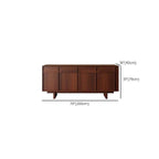 Modern Brown Wood Sideboard/Credenza - Versatile Storage Solutions Dimensions