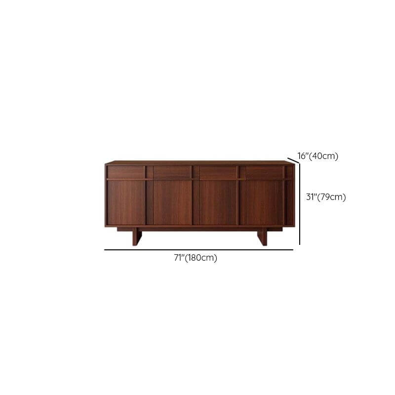 Modern Brown Wood Sideboard/Credenza - Versatile Storage Solutions Dimensions