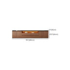Modern Brown Wood TV Stand with LED Lighting and Cable Management Dimensions