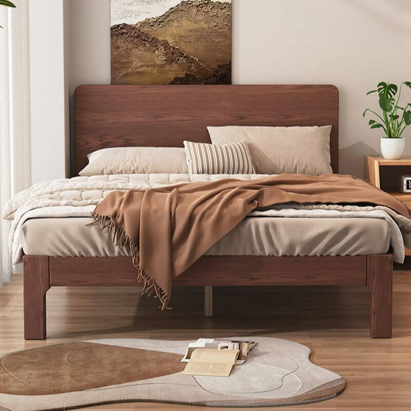 Modern Brown Wooden Bed for Kids - Multiple Sizes Available