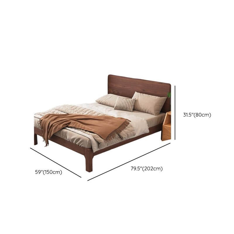 Modern Brown Wooden Bed for Kids - Multiple Sizes Available Dimensions