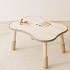 Modern Brown Wooden Play Table and Chair Set for Kids