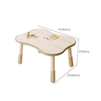 Modern Brown Wooden Play Table and Chair Set for Kids Dimensions