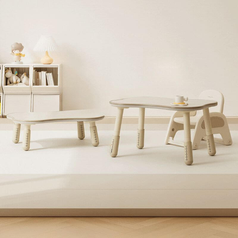 Modern Brown Wooden Play Table and Chair Set for Kids Main Product Image