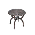 Modern Cast Aluminum Outdoor Rocker and Side Table Set