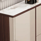Modern Champagne & Grey Wall-Mounted Shoe Storage Cabinet