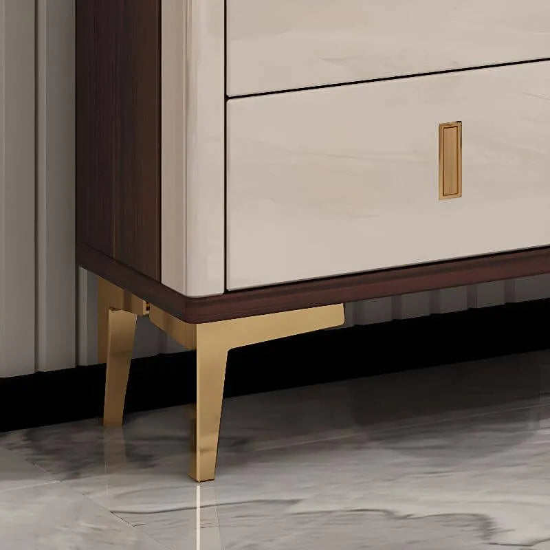 Modern Champagne & Grey Wall-Mounted Shoe Storage Cabinet Secondary image