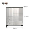 Modern Champagne & Grey Wall-Mounted Shoe Storage Cabinet Dimensions