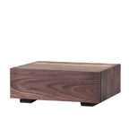 Modern Cherry Wood and Dark Walnut Drawer Storage Nightstand
