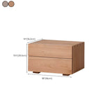 Modern Cherry Wood and Dark Walnut Drawer Storage Nightstand Dimensions