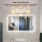 Modern Chrome Crystal 3-Light Flush Mount Bathroom Vanity Light