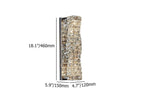 Modern Clear Crystal Flush Mount Wall Light with Stainless Steel Finish Dimensions