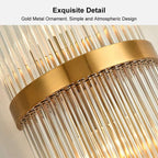 Modern Clear Glass Flush Mount Wall Light Sconce - 2 Bulb