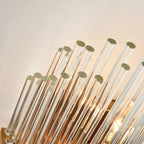 Modern Clear Glass Flush Mount Wall Light Sconce - 2 Bulb