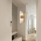 Modern Clear Glass Flush Mount Wall Light Sconce - 2 Bulb