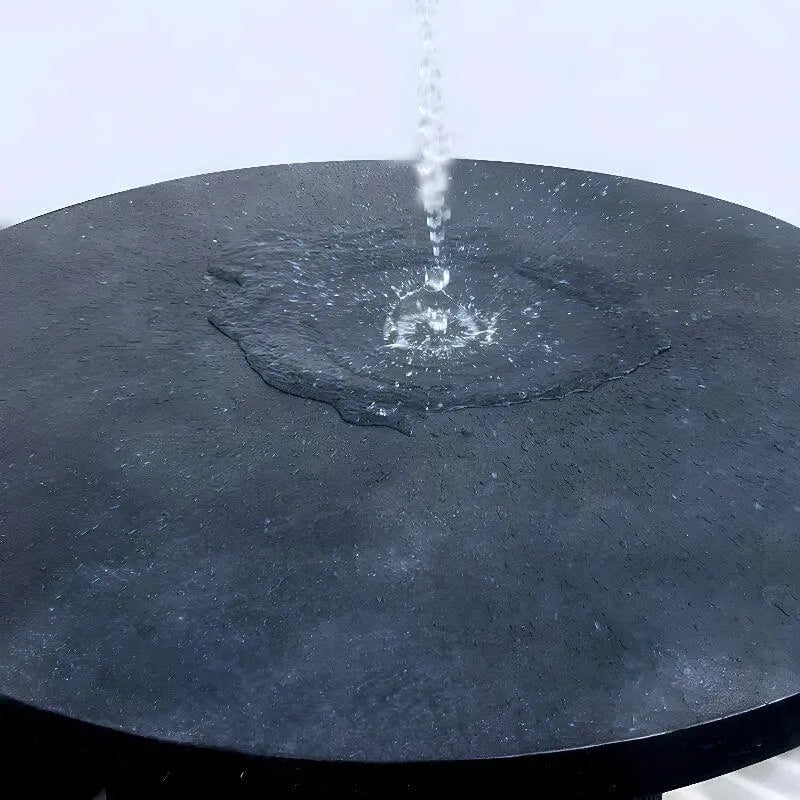 Modern Concrete Round Outdoor Coffee Table – Waterproof & Non-Extendable
