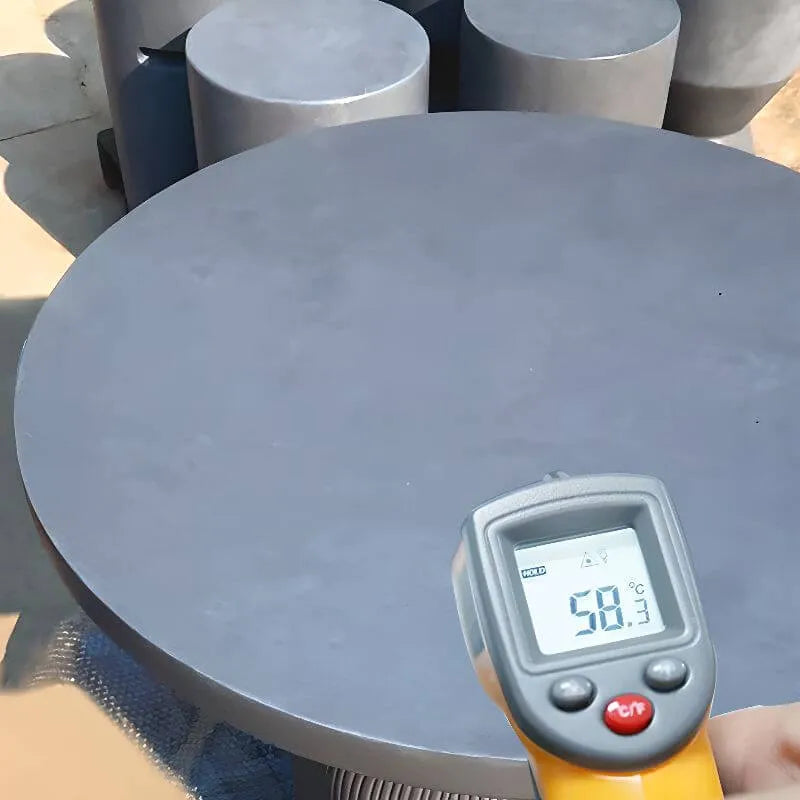 Modern Concrete Round Outdoor Coffee Table – Waterproof & Non-Extendable