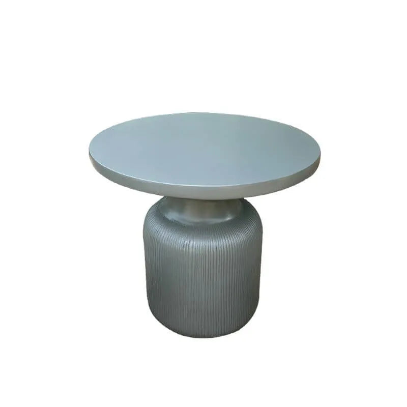 Modern Concrete Round Outdoor Coffee Table – Waterproof & Non-Extendable