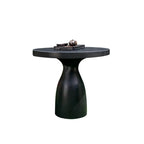 Modern Concrete Round Outdoor Coffee Table – Waterproof & Non-Extendable