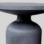 Modern Concrete Round Outdoor Coffee Table – Waterproof & Non-Extendable