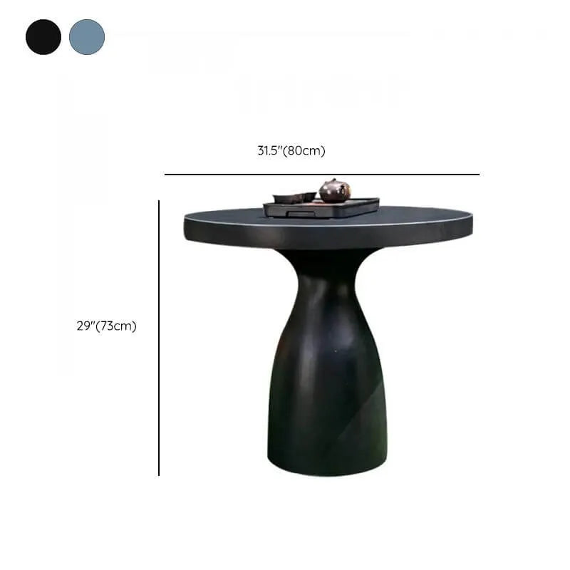 Modern Concrete Round Outdoor Coffee Table – Waterproof & Non-Extendable Dimensions