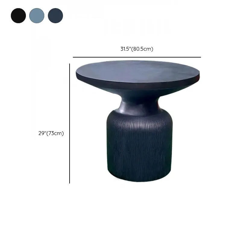 Modern Concrete Round Outdoor Coffee Table – Waterproof & Non-Extendable Dimensions
