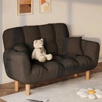 Modern Cotton-Linen Sleeper Sofa with Biscuit Back & Storage