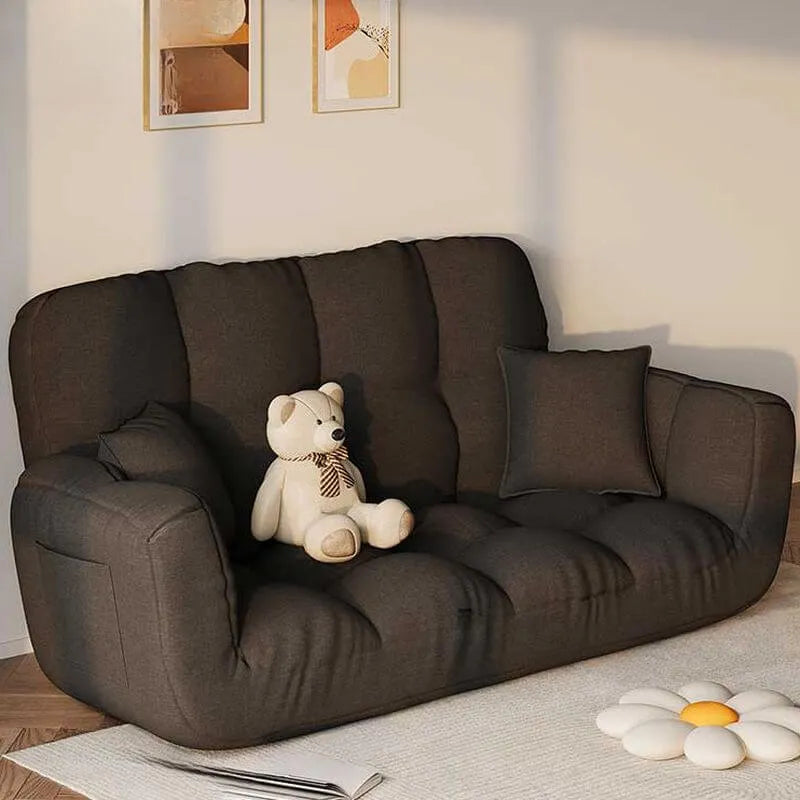 Modern Cotton-Linen Sleeper Sofa with Biscuit Back & Storage Imagen secundaria del producto