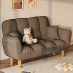 Modern Cotton-Linen Sleeper Sofa with Biscuit Back & Storage