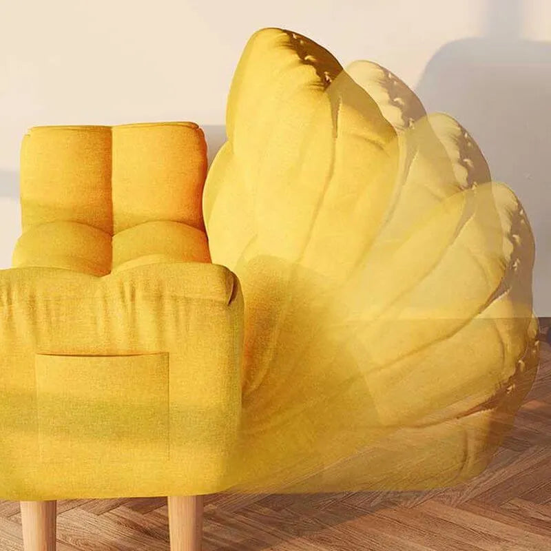 Modern Cotton-Linen Sleeper Sofa with Biscuit Back & Storage