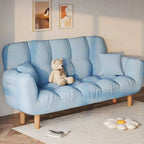 Modern Cotton-Linen Sleeper Sofa with Biscuit Back & Storage