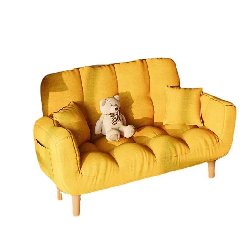 Modern Cotton-Linen Sleeper Sofa with Biscuit Back & Storage