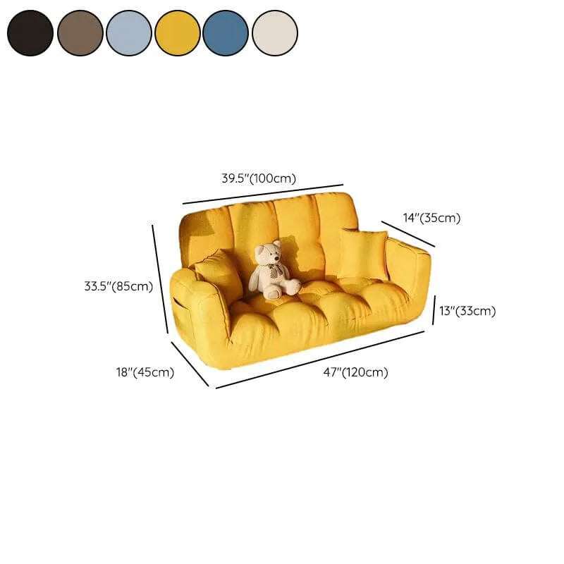 Modern Cotton-Linen Sleeper Sofa with Biscuit Back & Storage Dimensions