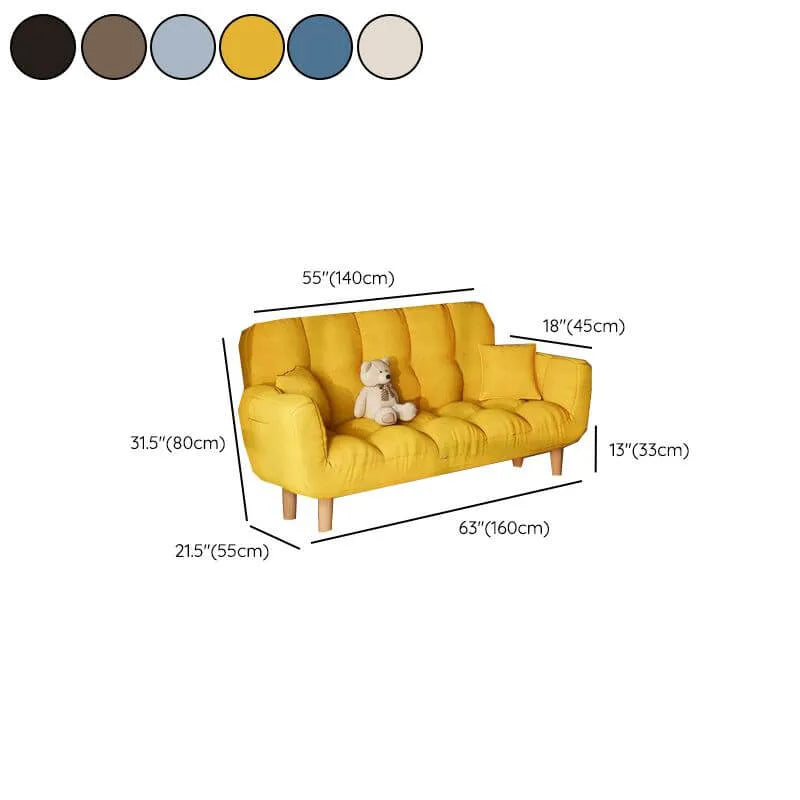 Modern Cotton-Linen Sleeper Sofa with Biscuit Back & Storage Dimensions