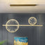 Modern Crystal Linear Pendant Light with Adjustable Height and Gold Finish Main Product Image